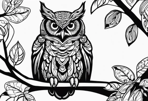 eastern screech owl tattoo idea