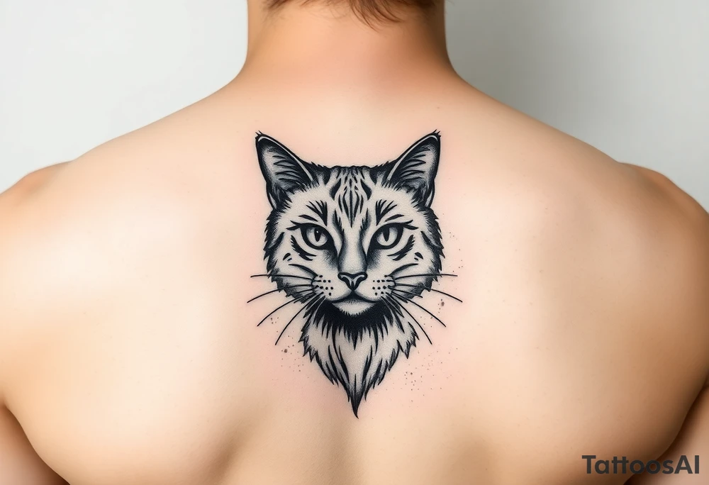 black cat tattoo idea
