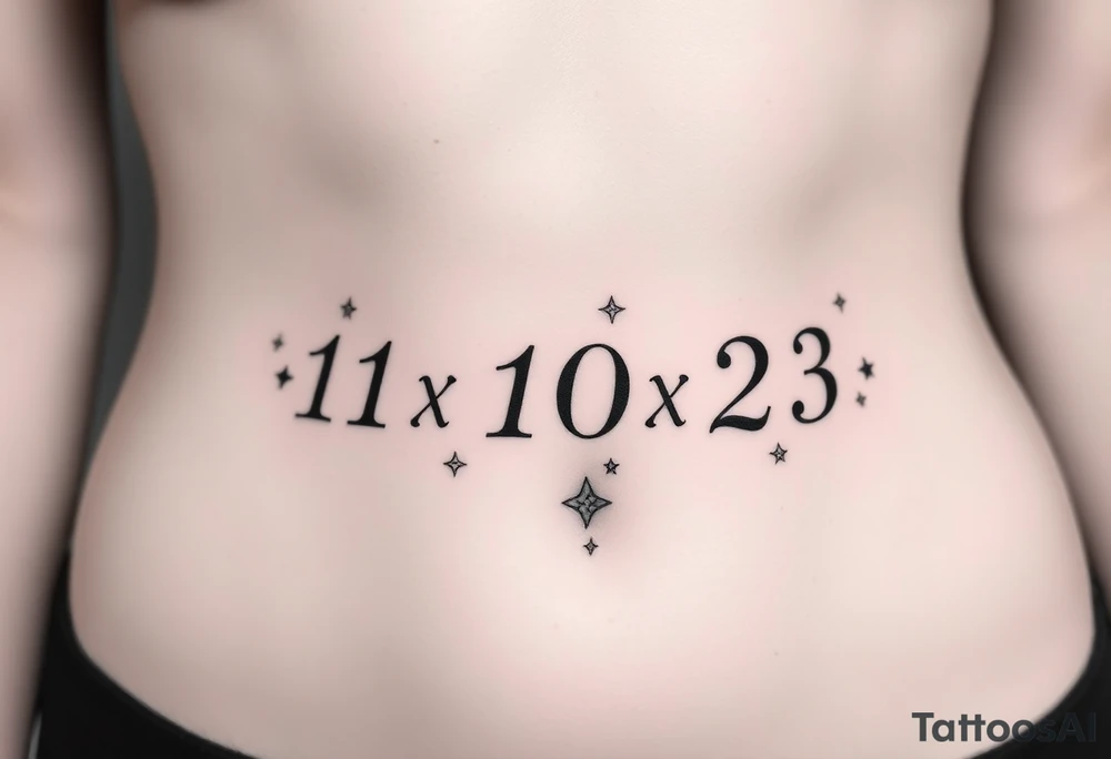 1x10^23 surrounded by stars tattoo idea