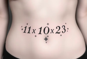 1x10^23 surrounded by stars tattoo idea