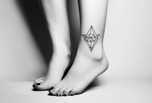 unique minimalist tattoo on ankle symbolizing strength tattoo idea