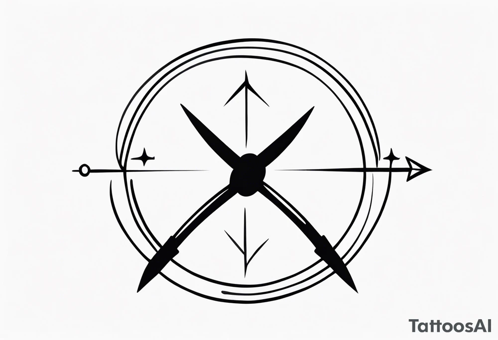 Little Sagittarius symbol tattoo idea