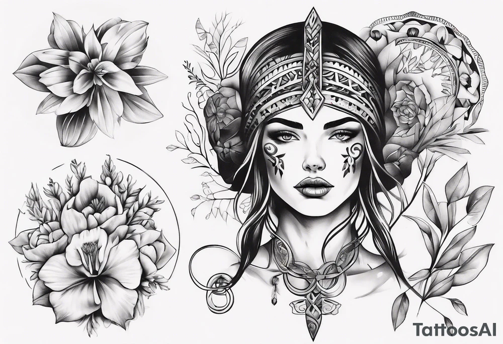 Beautiful Ukrainian Woman tattoo idea