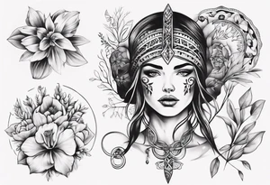 Beautiful Ukrainian Woman tattoo idea