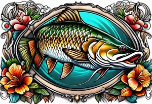 Fishing and hunting tattoo idea