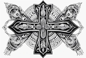 Native American Burning Cross tattoo idea