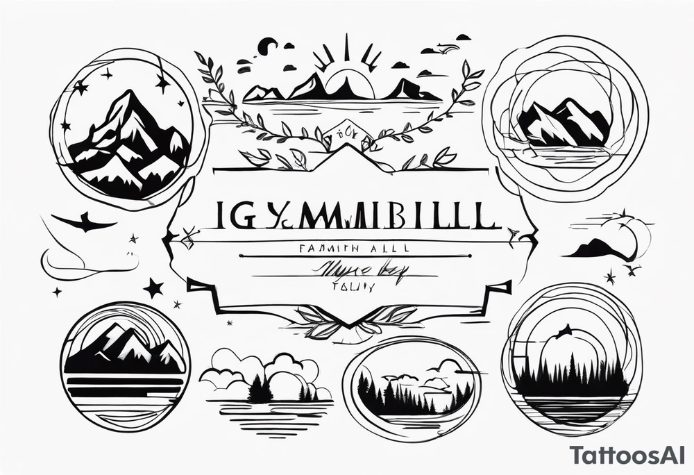 family names tattoo idea