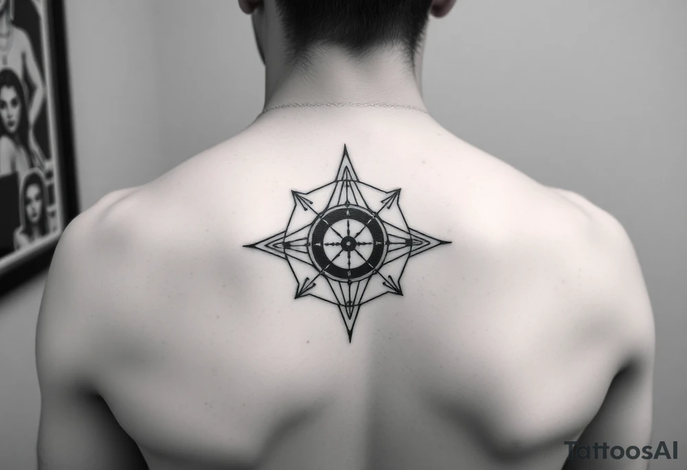 negative space tattoo inspired by the space and time tattoo idea