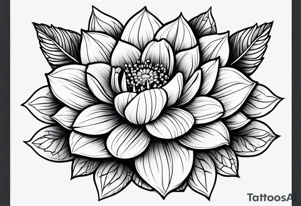 birth flower tattoo idea