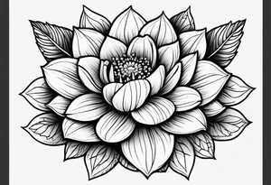 birth flower tattoo idea