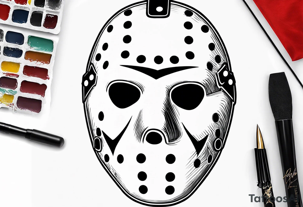 Friday the 13th Jason mask tattoo idea