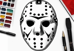 Friday the 13th Jason mask tattoo idea