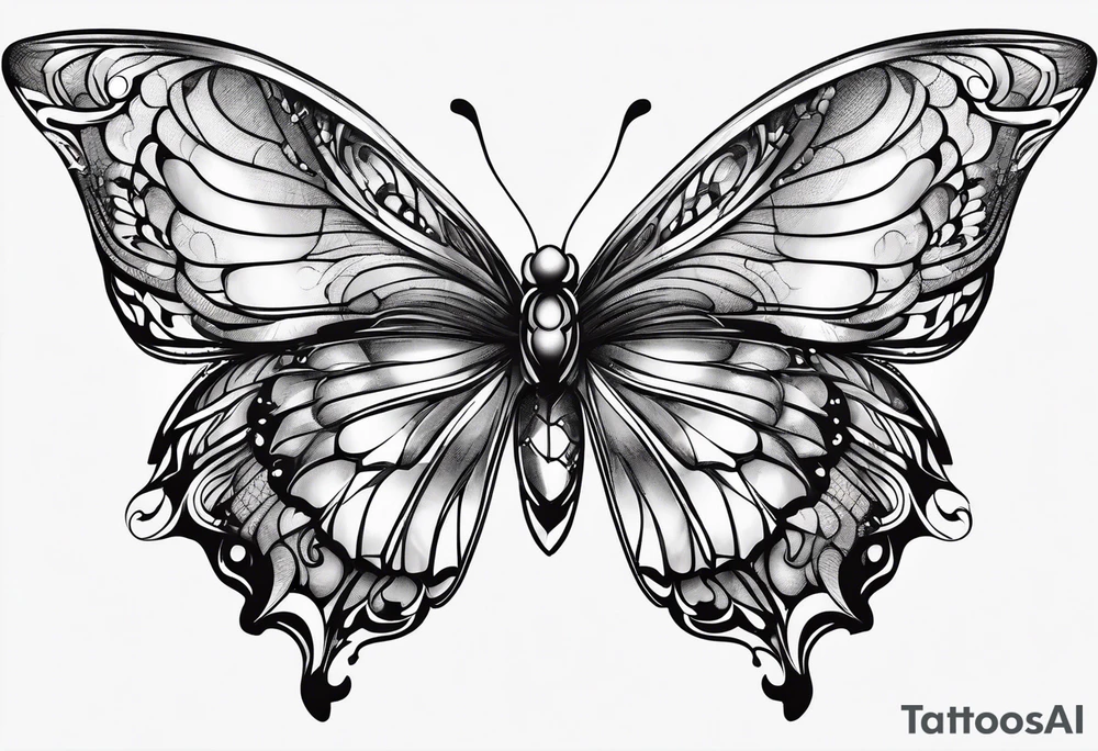butterfly wings tattoo idea