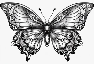 butterfly wings tattoo idea