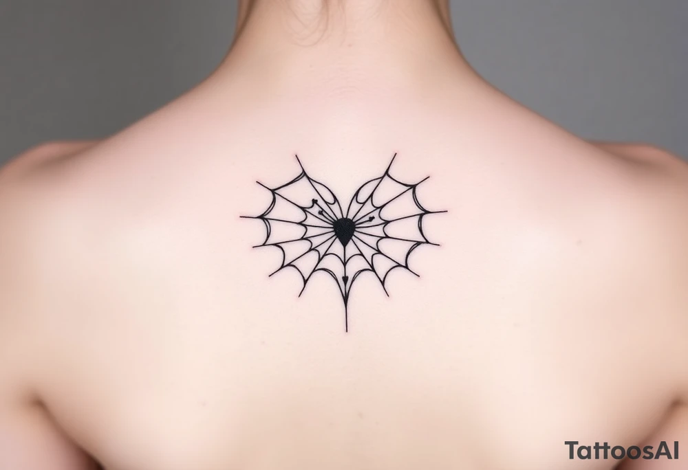 Spiderweb heart tattoo idea