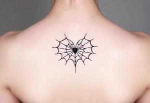 Spiderweb heart tattoo idea