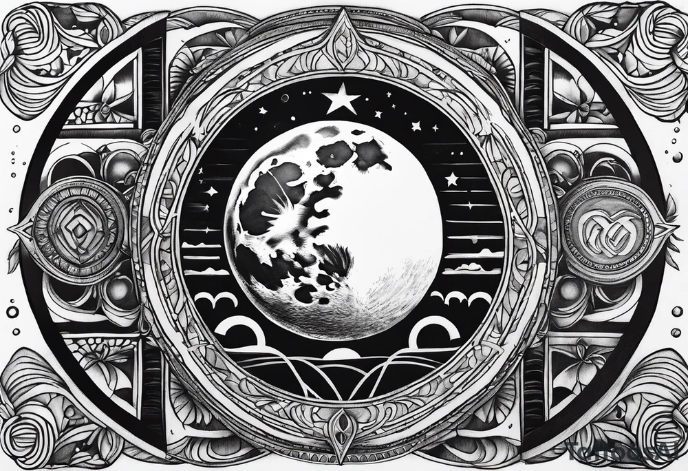 Moon cycle tattoo idea