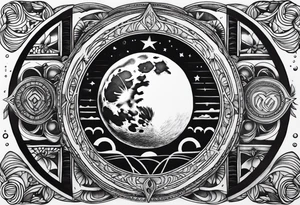 Moon cycle tattoo idea