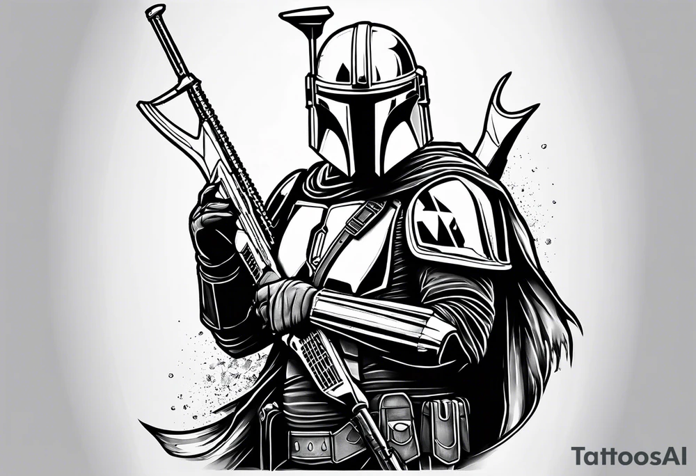 Mandolorian hunting tattoo idea