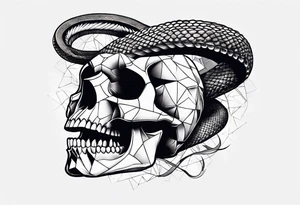 Snake Coming Out From A Broken Skull. tattoo idea