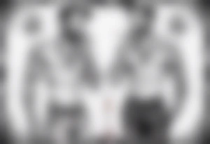 One handsome man with bare torso, full-length, no hat, earrings in his ears stands smoking a cigarette tattoo idea