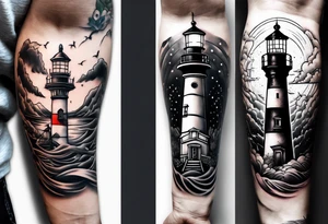 Suicide survivor with a light house light vs dark tattoo idea