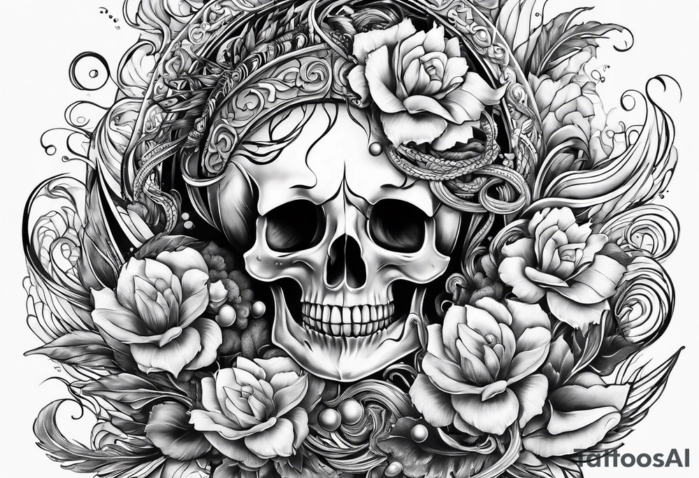 corazon con mar tattoo idea