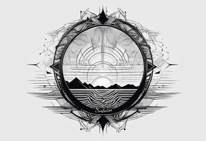 electromagnetic wave, diffraction phenomena, physics tattoo idea
