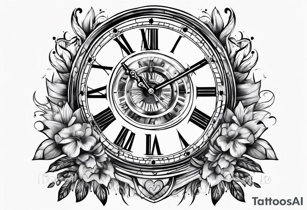 Date clock tattoo idea