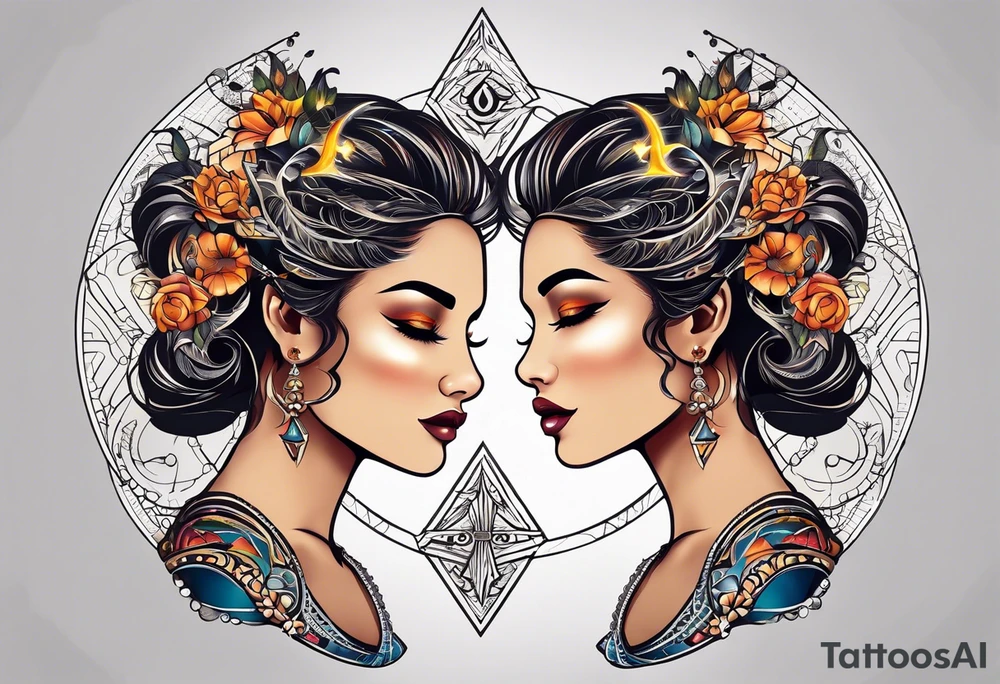 Gemini astrology symbol tattoo idea