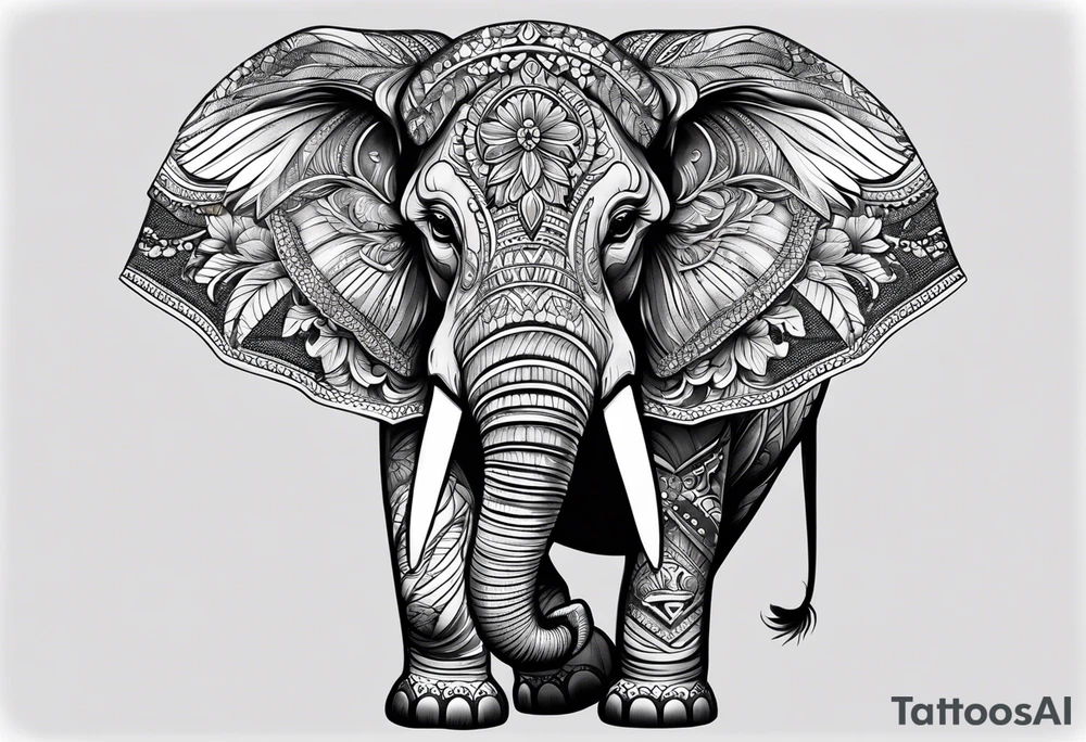 Elephant with attitude tattoo idea