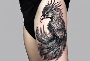 graceful asian style phoenix with extra long tail feathers and a long neck and large feathers
arm tattoo tattoo idea