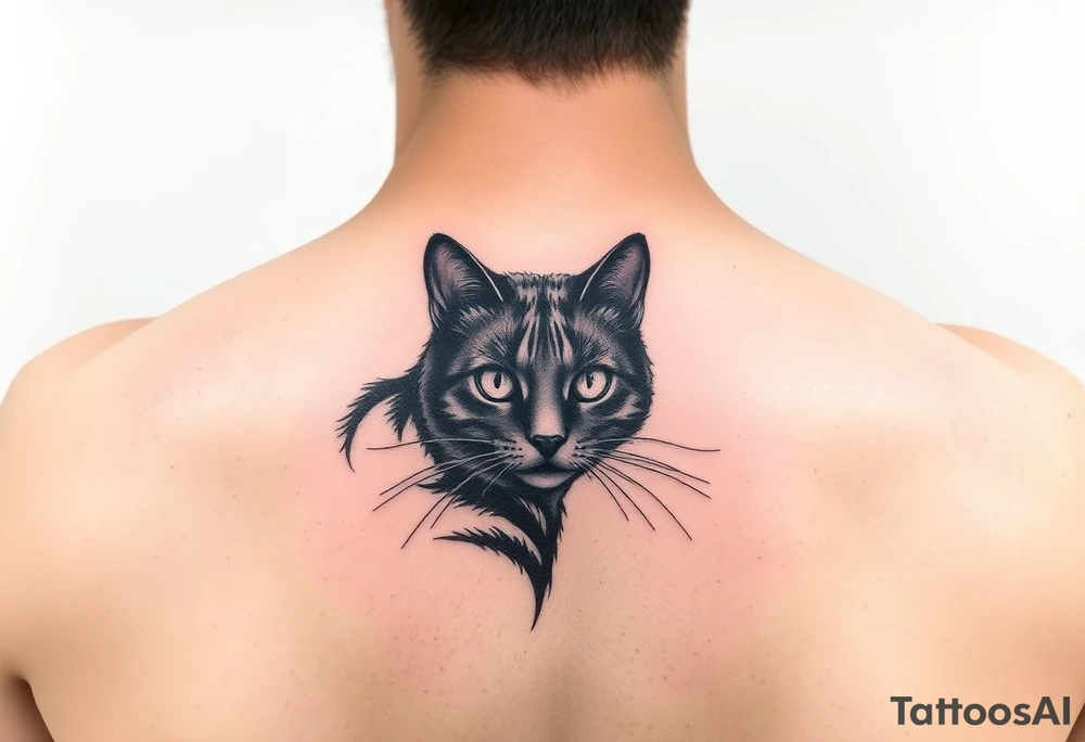 black cat tattoo idea