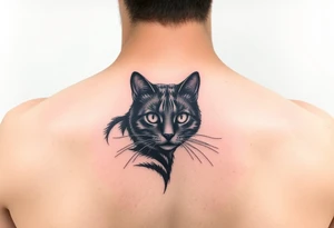 black cat tattoo idea