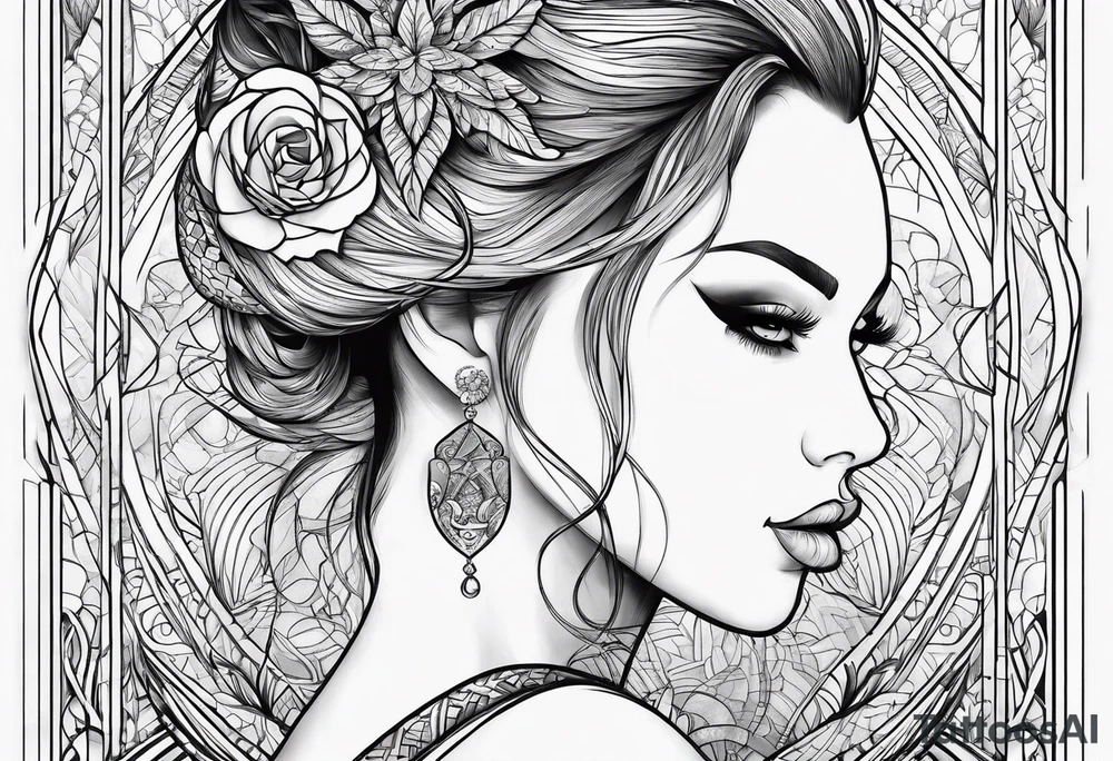 Onethin straight line tattoo idea