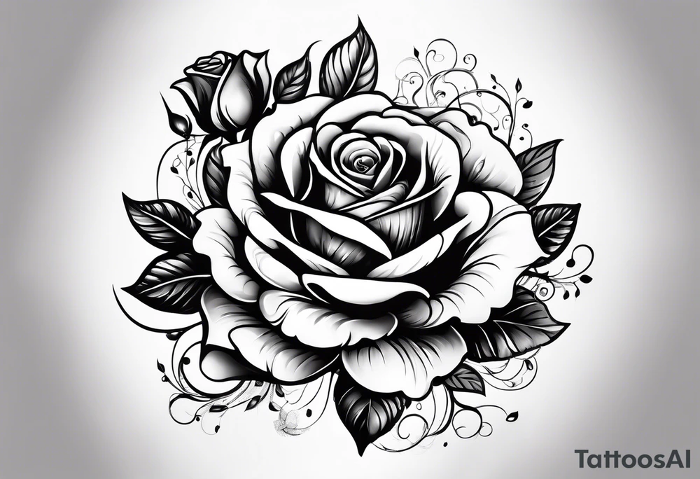 eine Taschenuhr mit einer Rose tattoo idea
