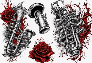 Ancient Trumpet
Horror
Blood
Cracked tattoo idea