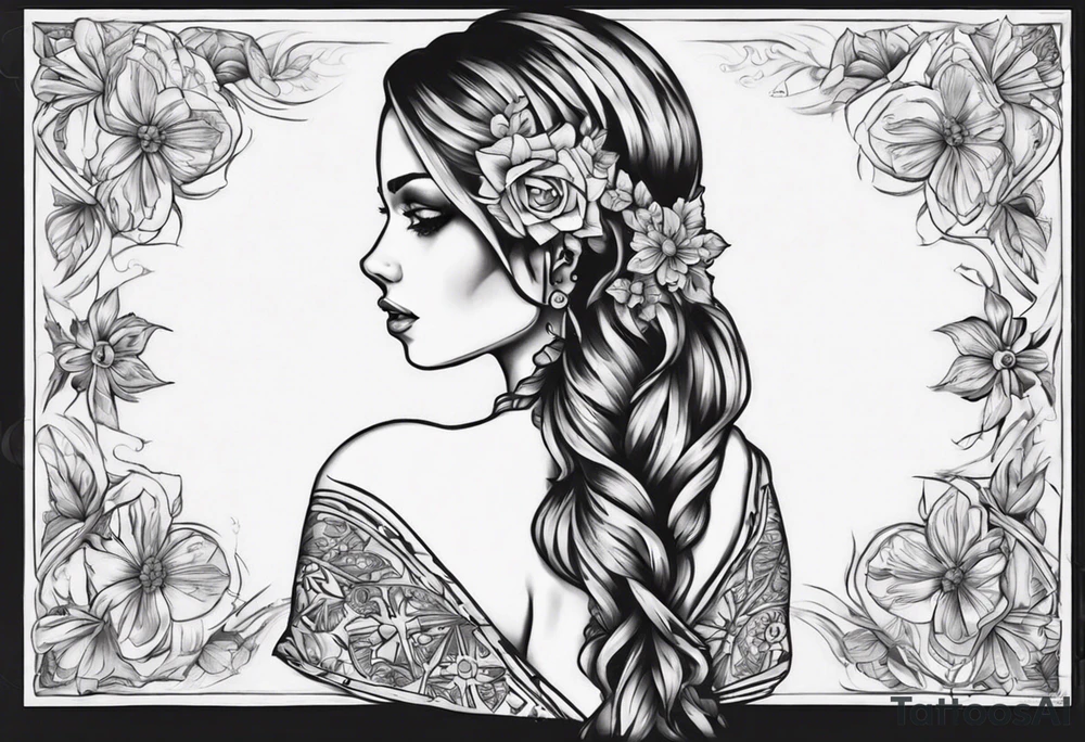 Beautiful Ukrainian Woman Back Tattoo tattoo idea