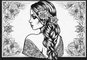 Beautiful Ukrainian Woman Back Tattoo tattoo idea