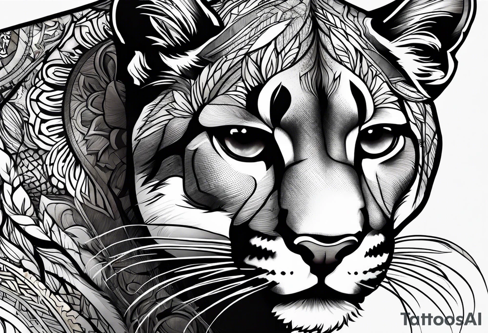 Mountain lion tattoo idea