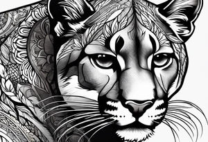 Mountain lion tattoo idea