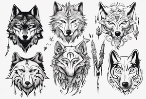 Spirit wolf tattoo idea
