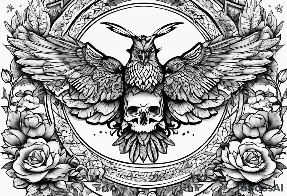 Weisse fliegende Taube tattoo idea