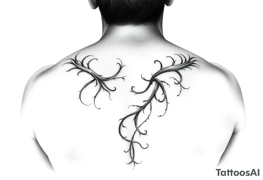 Go back to what it was before. I want fine lines. I want more organic tendrils. tattoo idea