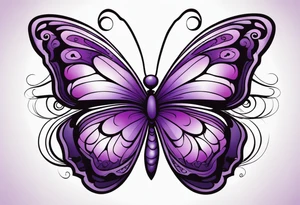 Purple butterfly, infinity, rest in peace tattoo idea