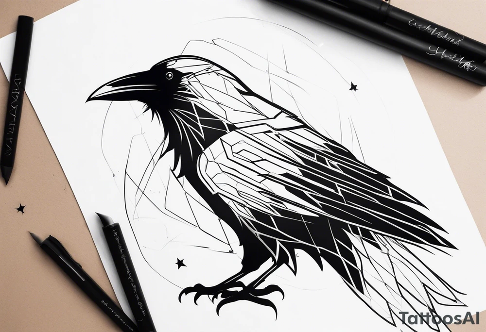 Raven tattoo idea