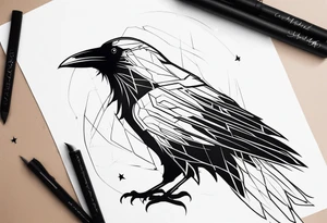 Raven tattoo idea