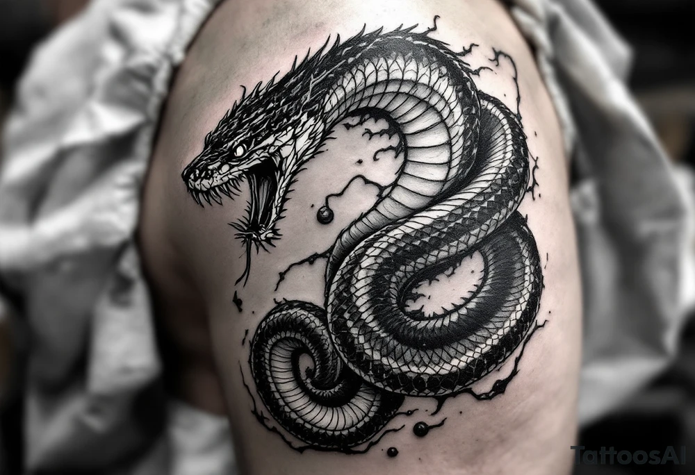 A snake devouring himself in an eternal cycle tattoo idea