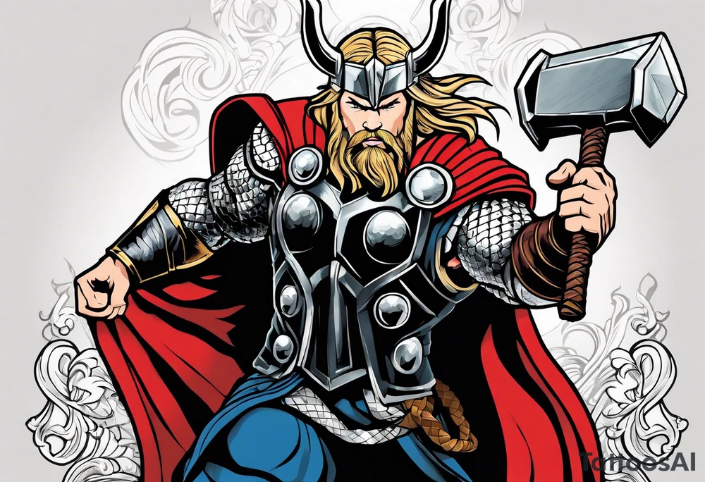 The Mighty Thor that looks like the Chris Hemsworth version tattoo idea