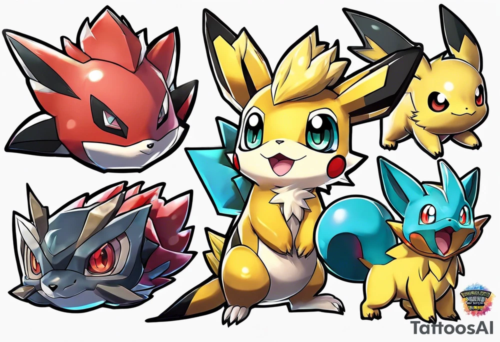 all pokemons tattoo idea